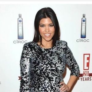 French Connection Black & Silver sequin top